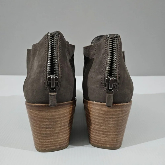 NEW Eileen Fisher Ember Low Ankle Bootie Women 10 Taupe Brown Leather Block Heel - Picture 7 of 13